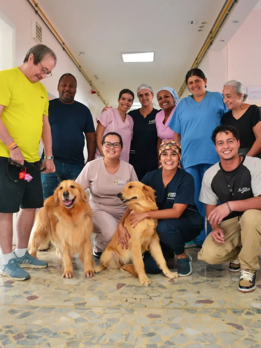 Cãoterapia encerra 2025 com última visita do ano na Santa Casa