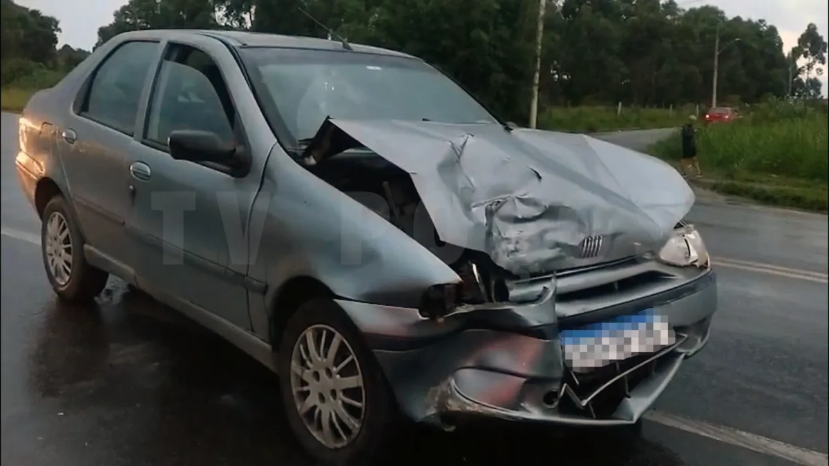 Colisão deixa uma pessoa ferida e motorista foge do local na Wenceslau Braz